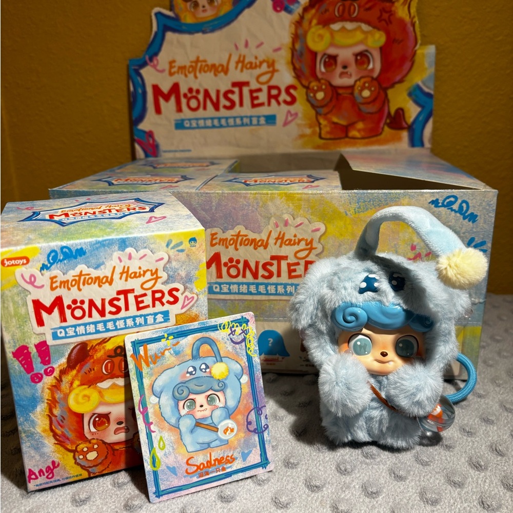 Emotional Hairy Monsters - Blue Plush Toy